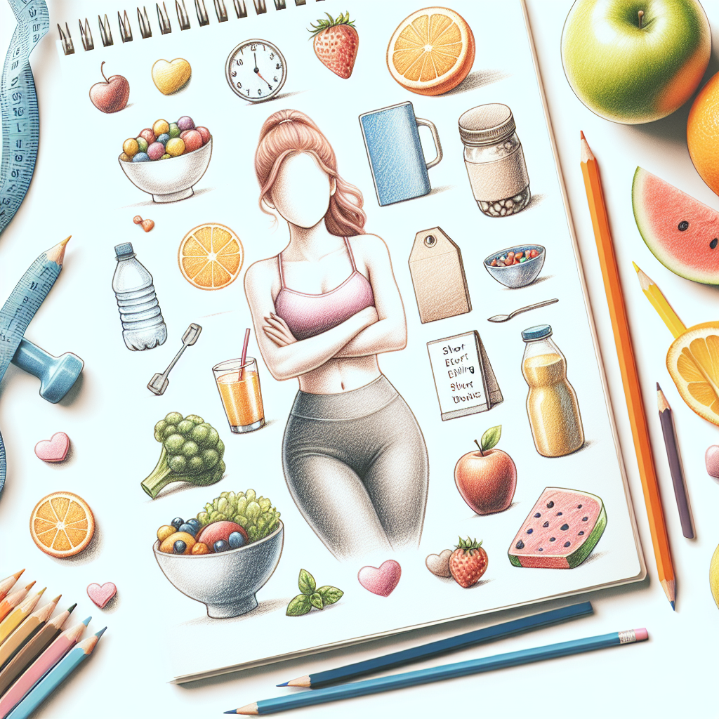Colored-pencil illustration representing the topic: Weight Loss