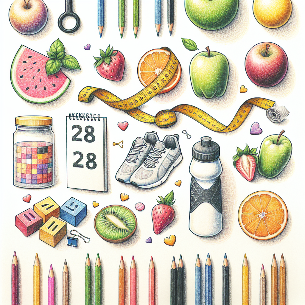 Colored-pencil illustration representing the topic: Weight Loss
