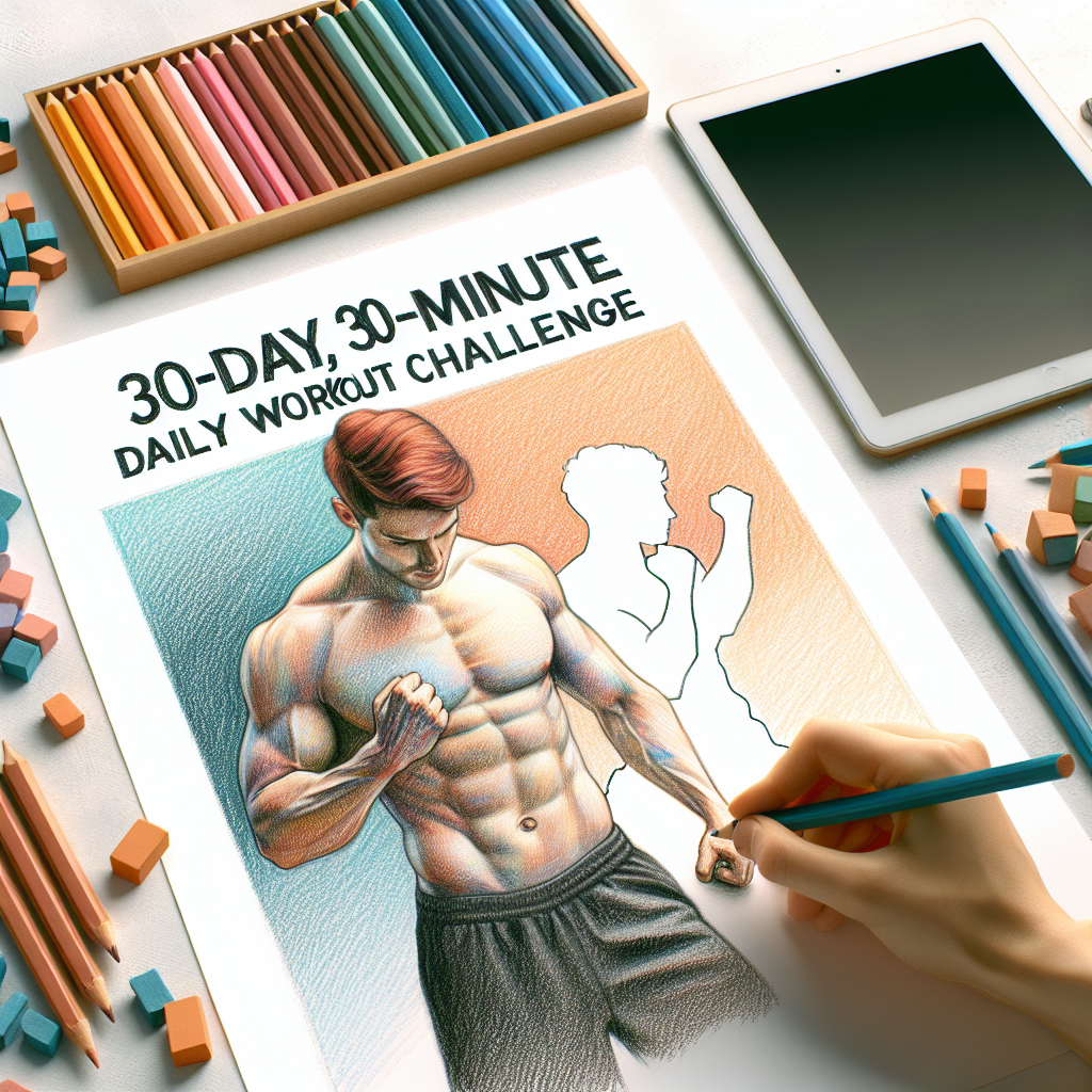 Colored-pencil illustration representing the topic: Fitness Challenges