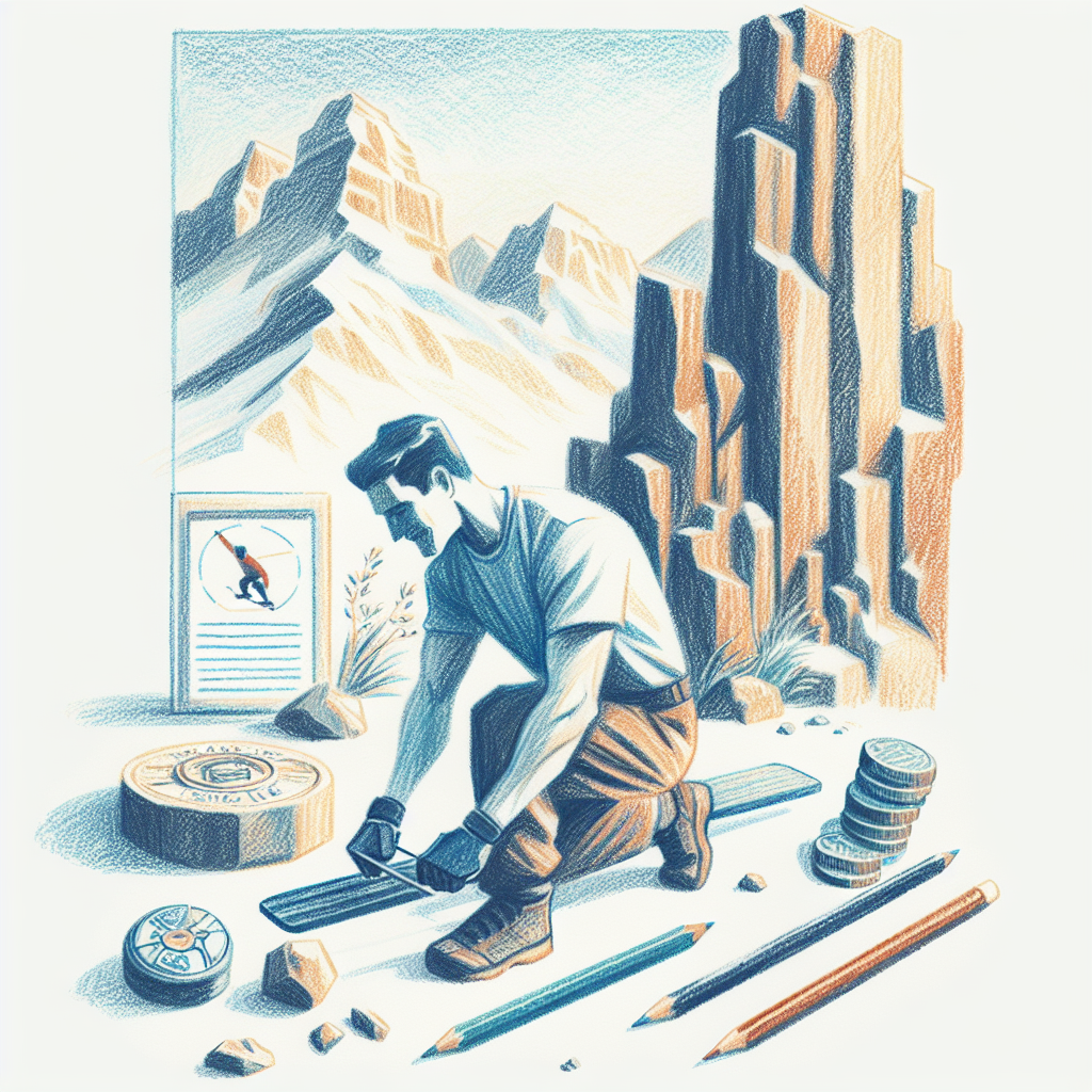 Colored-pencil illustration representing the topic: Fitness Challenge