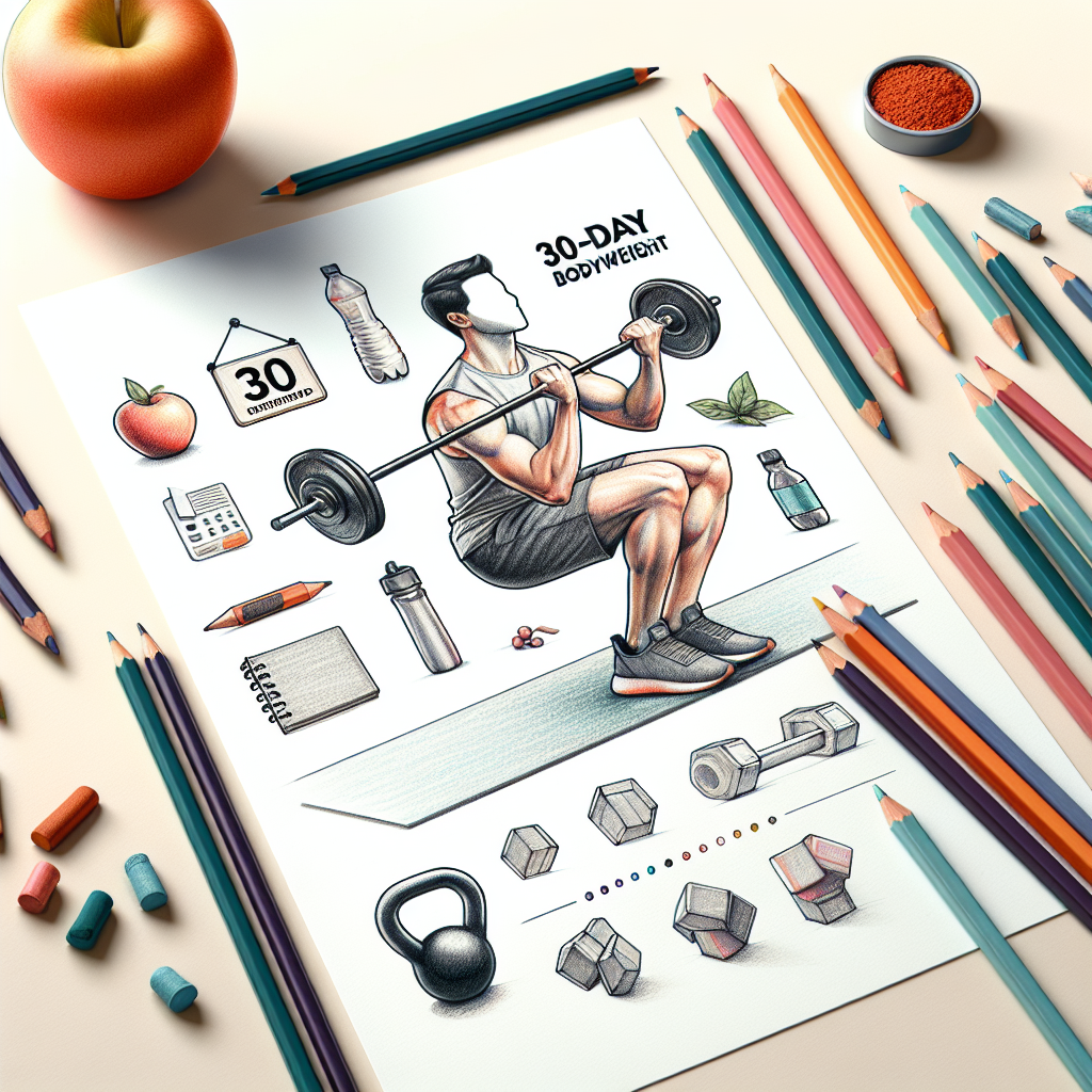 Colored-pencil illustration representing the topic: Fitness Challenges