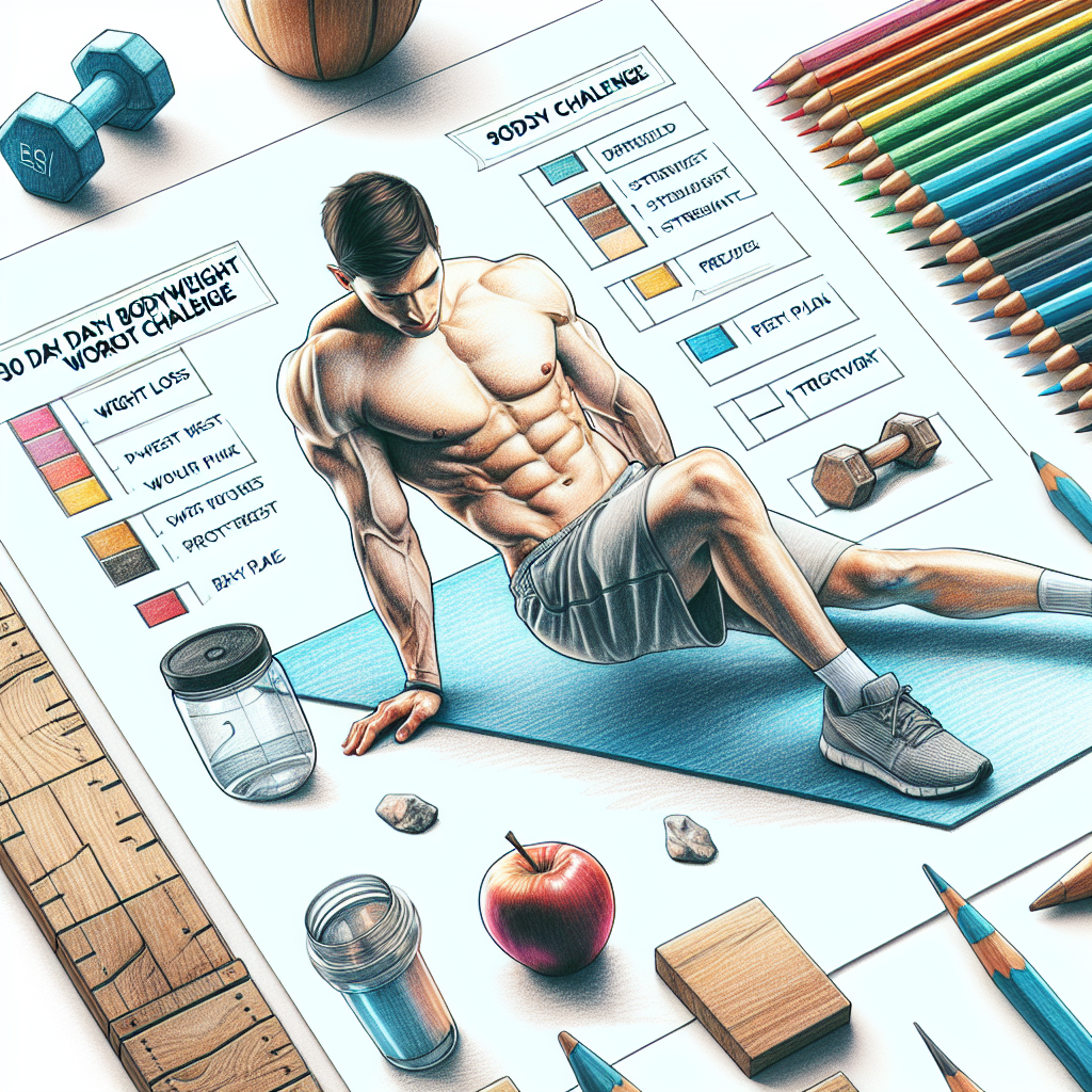 Colored-pencil illustration representing the topic: Fitness Challenges