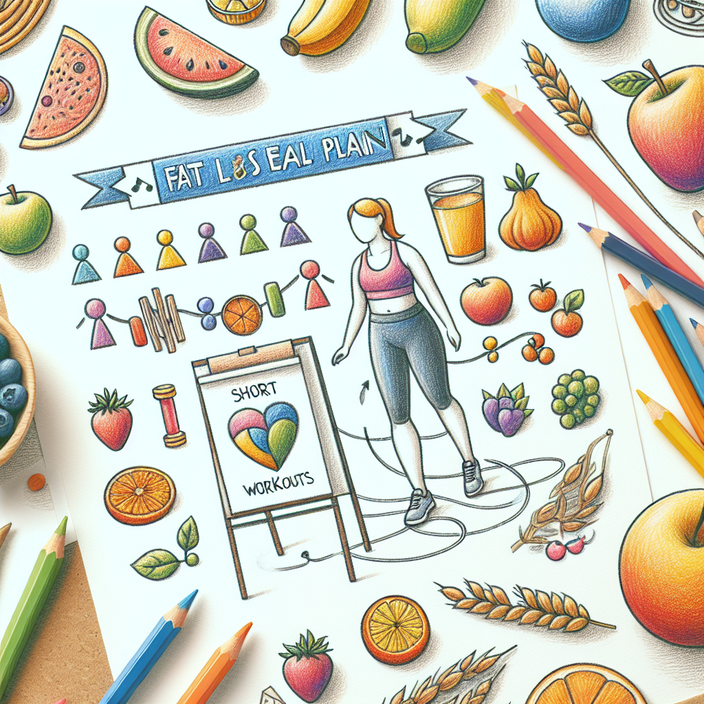 Colored-pencil illustration representing the topic: Weight Loss