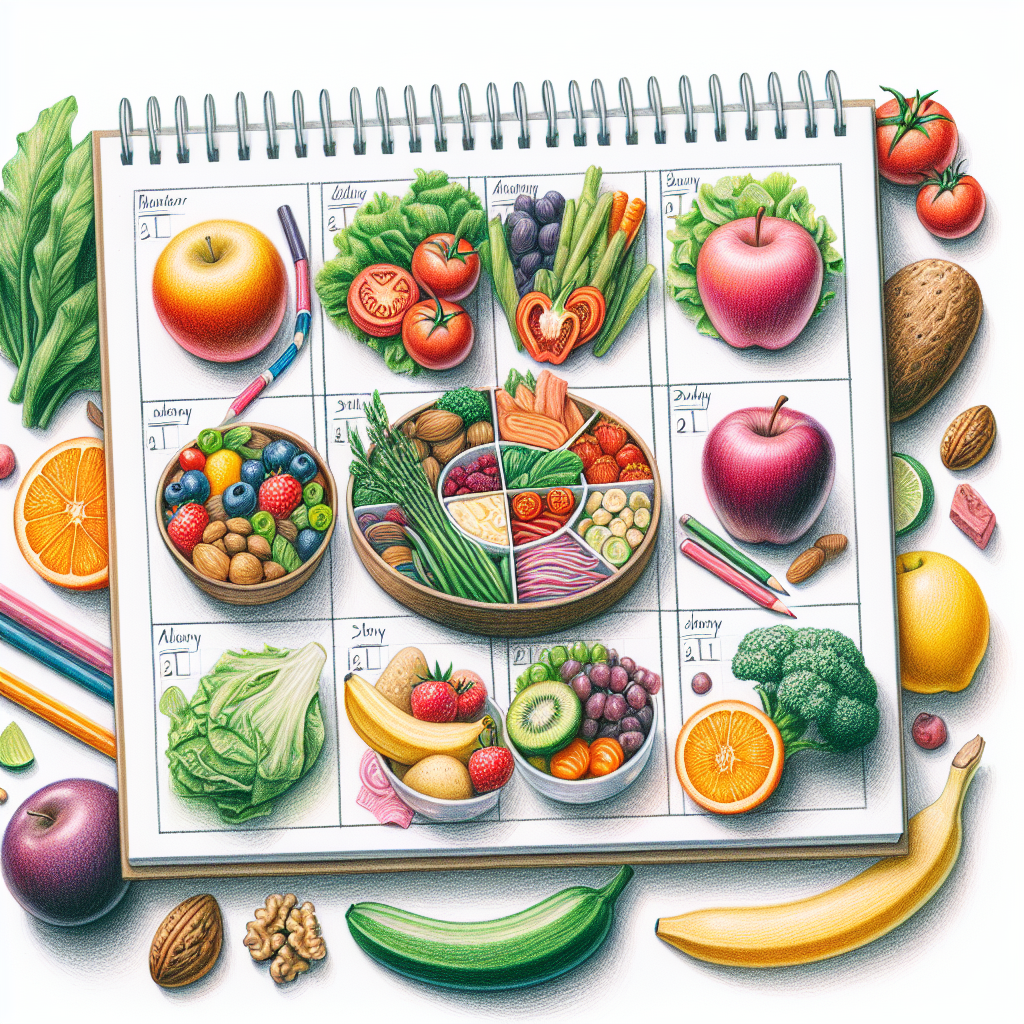 Colored-pencil illustration representing the topic: Nutrition and Diet