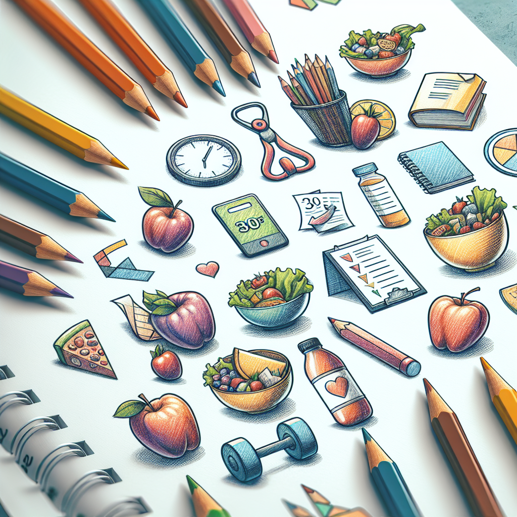 Colored-pencil illustration representing the topic: Weight Loss