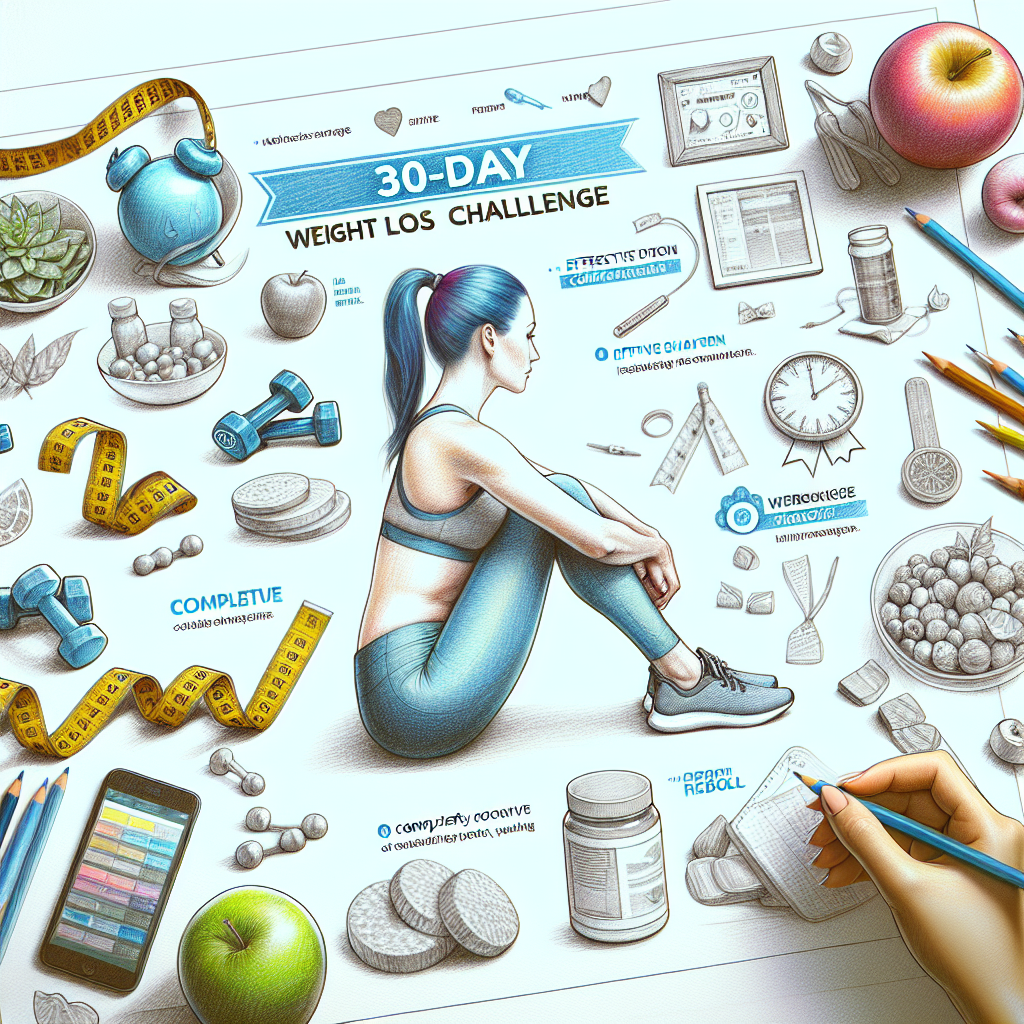 Colored-pencil illustration representing the topic: Weight Loss