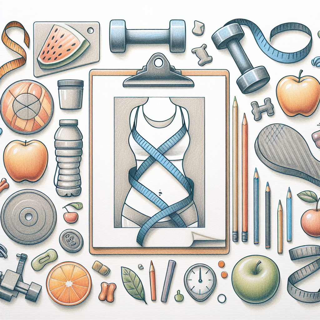 Colored-pencil illustration representing the topic: Weight Loss