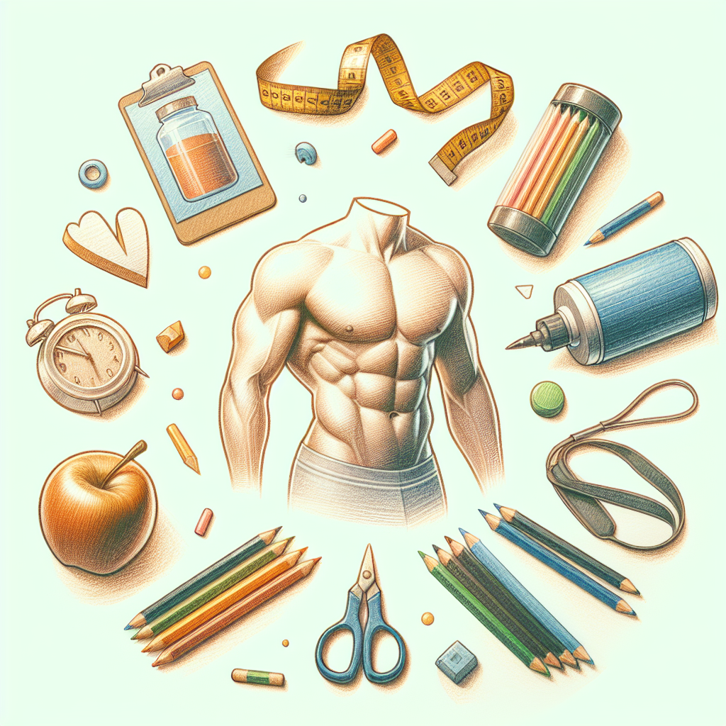 Colored-pencil illustration representing the topic: Fitness Improvement