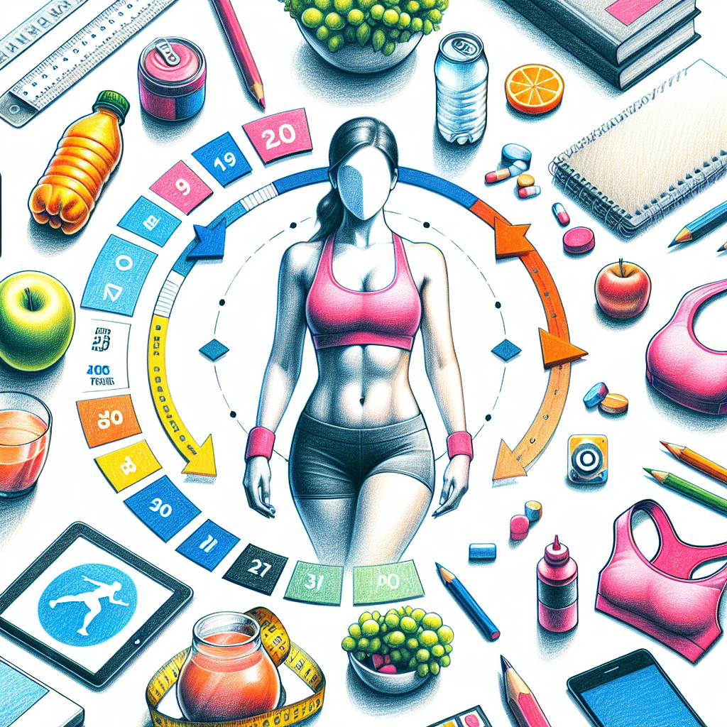 Colored-pencil illustration representing the topic: Fitness Challenge