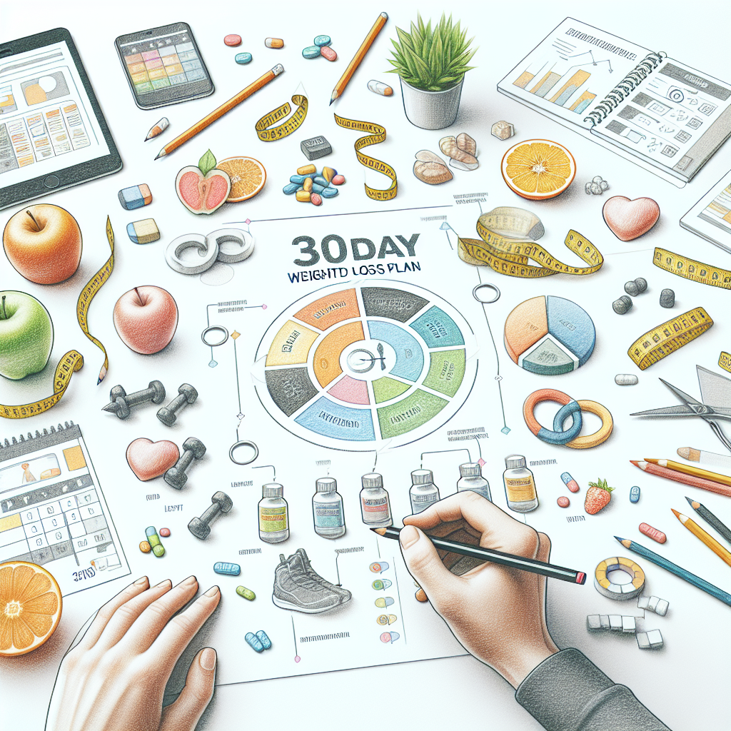 Colored-pencil illustration representing the topic: Weight Loss