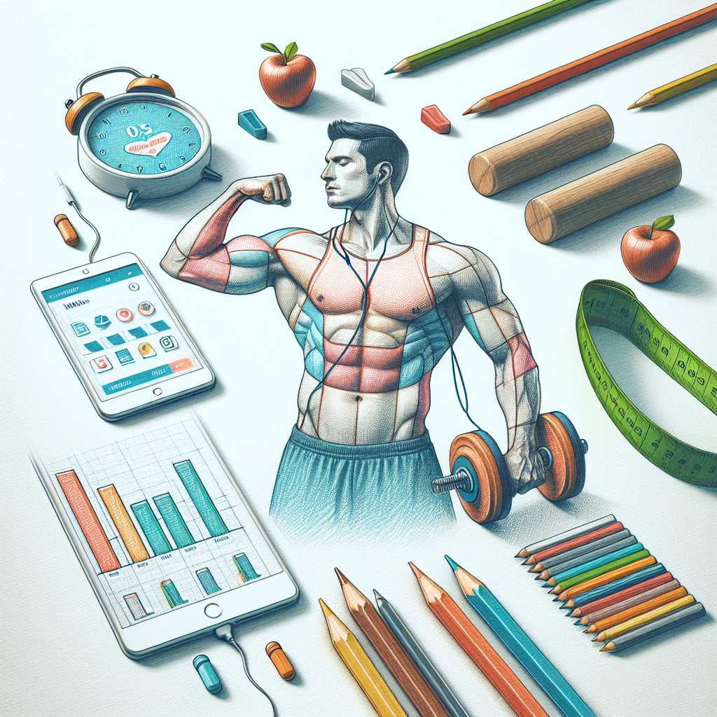 Colored-pencil illustration representing the topic: Fitness