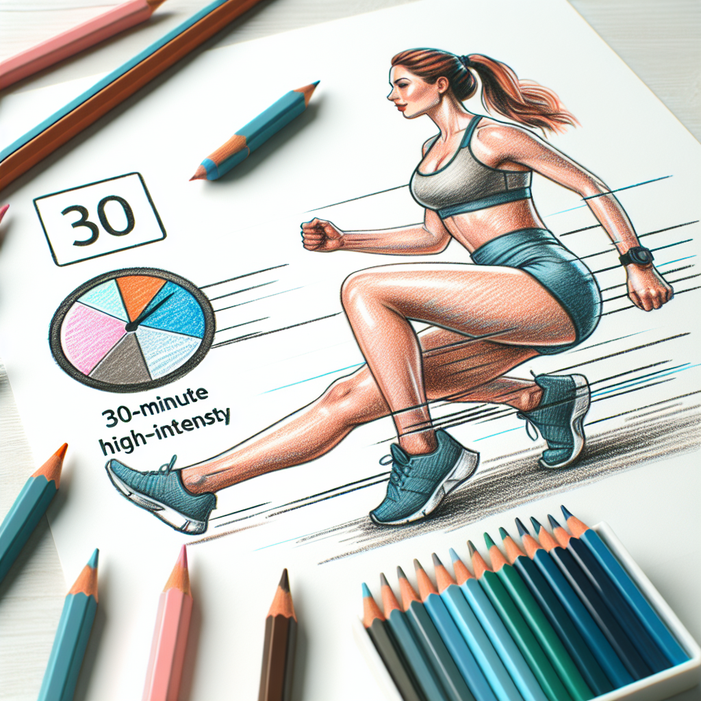 Colored-pencil illustration representing the topic: Fitness