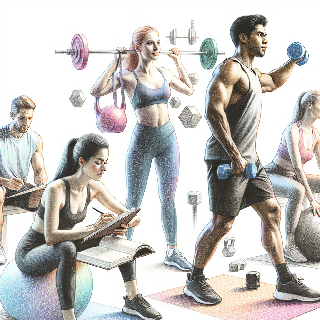 Colored-pencil illustration representing the topic: Fitness Strategies