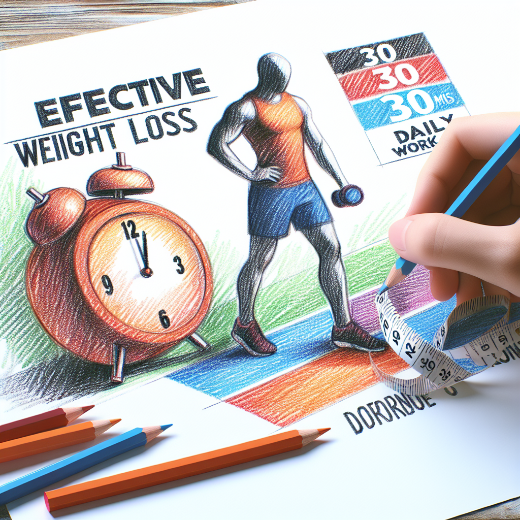 Colored-pencil illustration representing the topic: Weight Loss Strategies