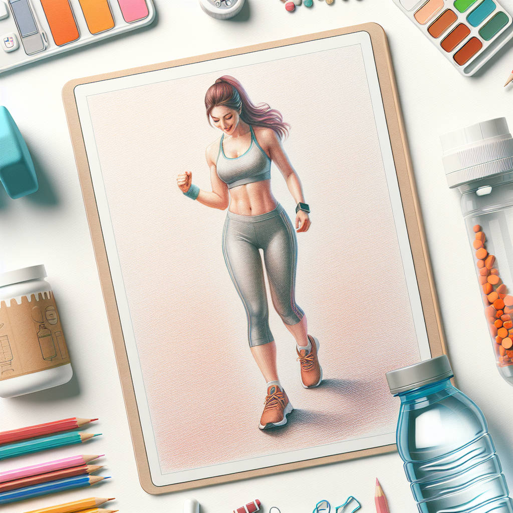 Colored-pencil illustration representing the topic: Fitness and Health