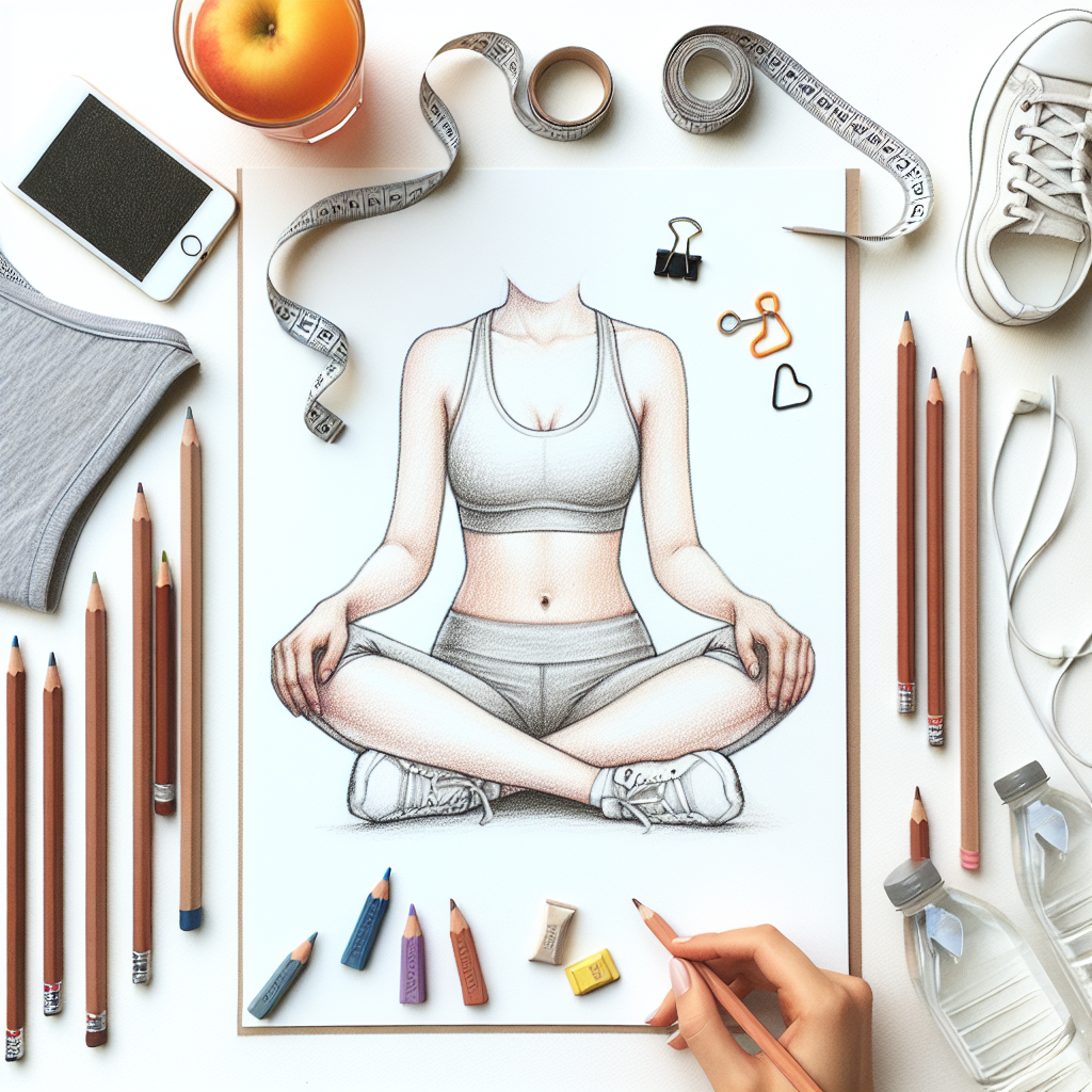 Colored-pencil illustration representing the topic: Fitness Challenges