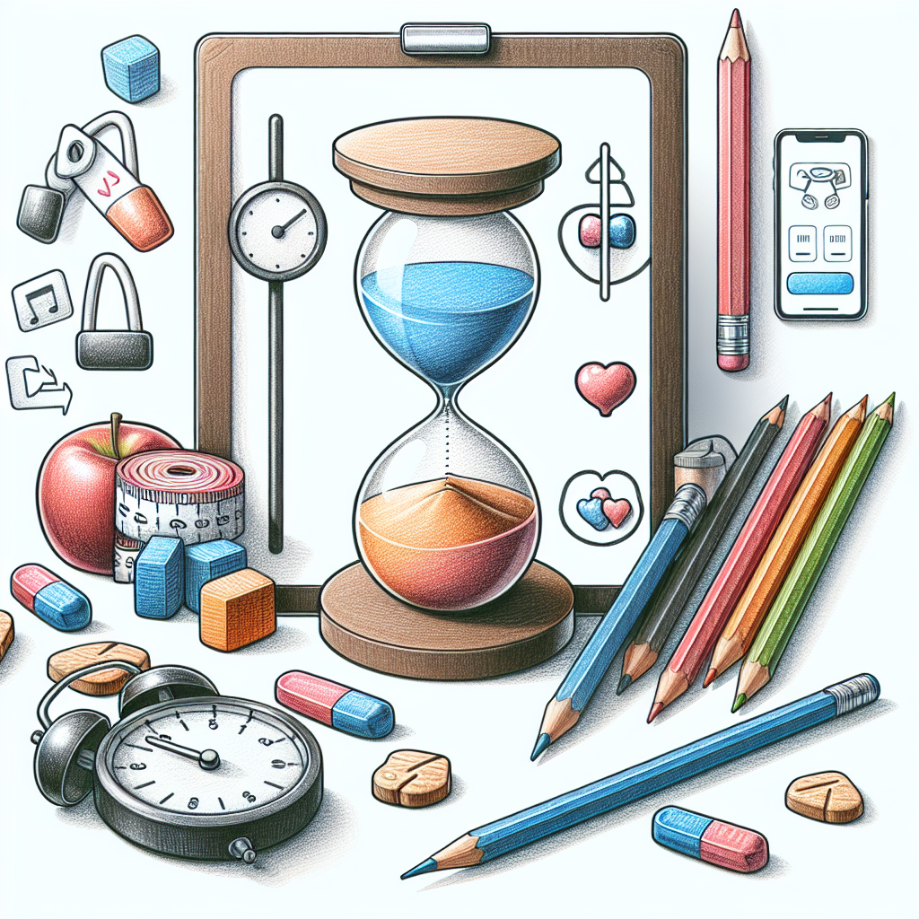 Colored-pencil illustration representing the topic: Weight Loss