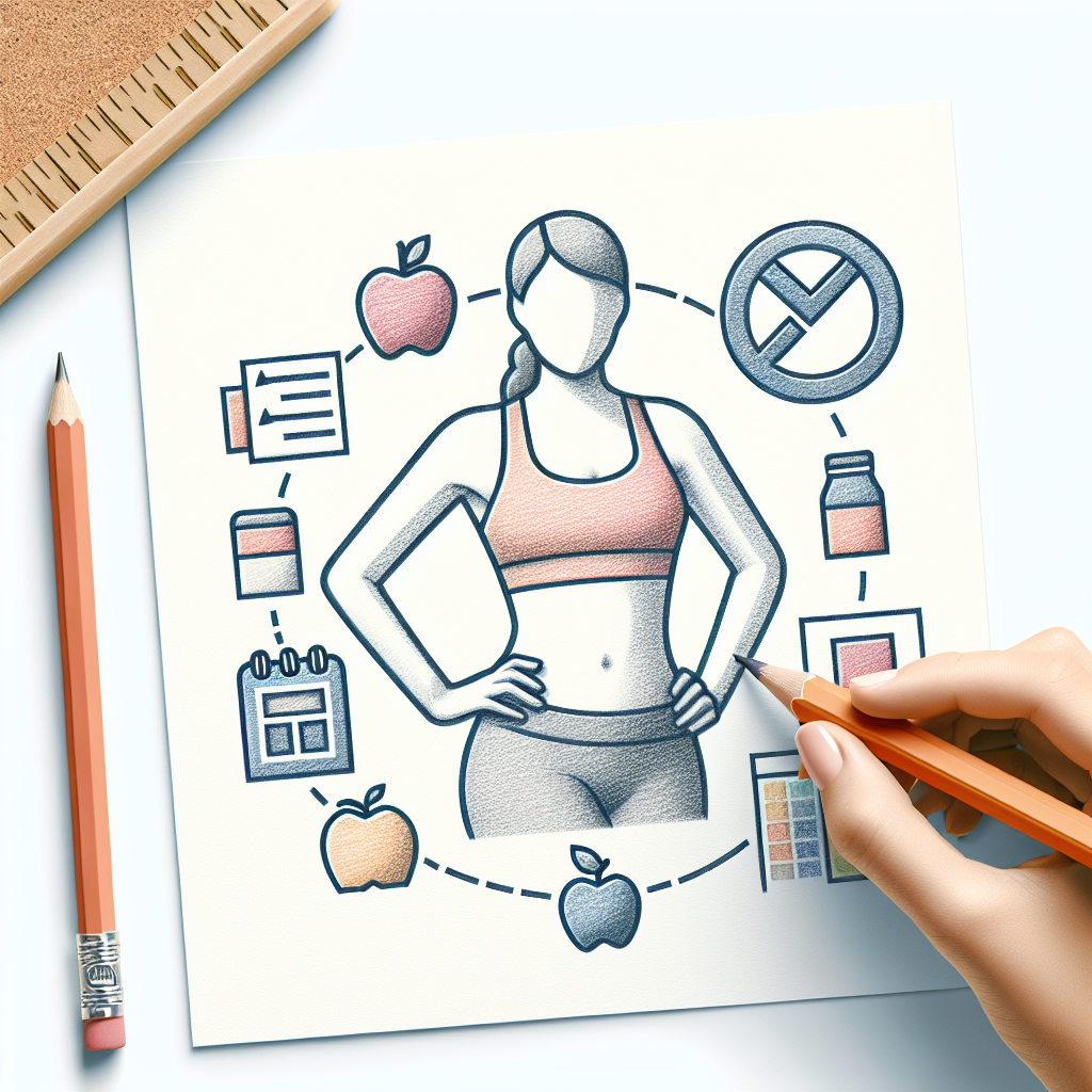 Colored-pencil illustration representing the topic: Fitness