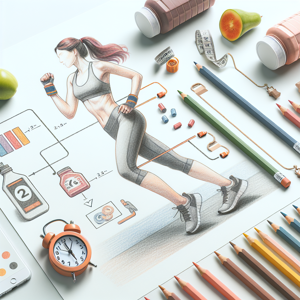 Colored-pencil illustration representing the topic: Fitness and Health