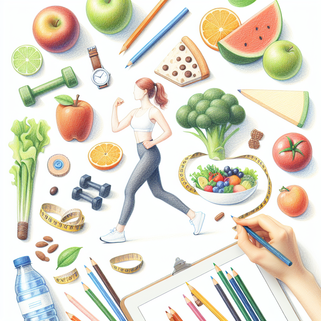 Colored-pencil illustration representing the topic: Weight Management