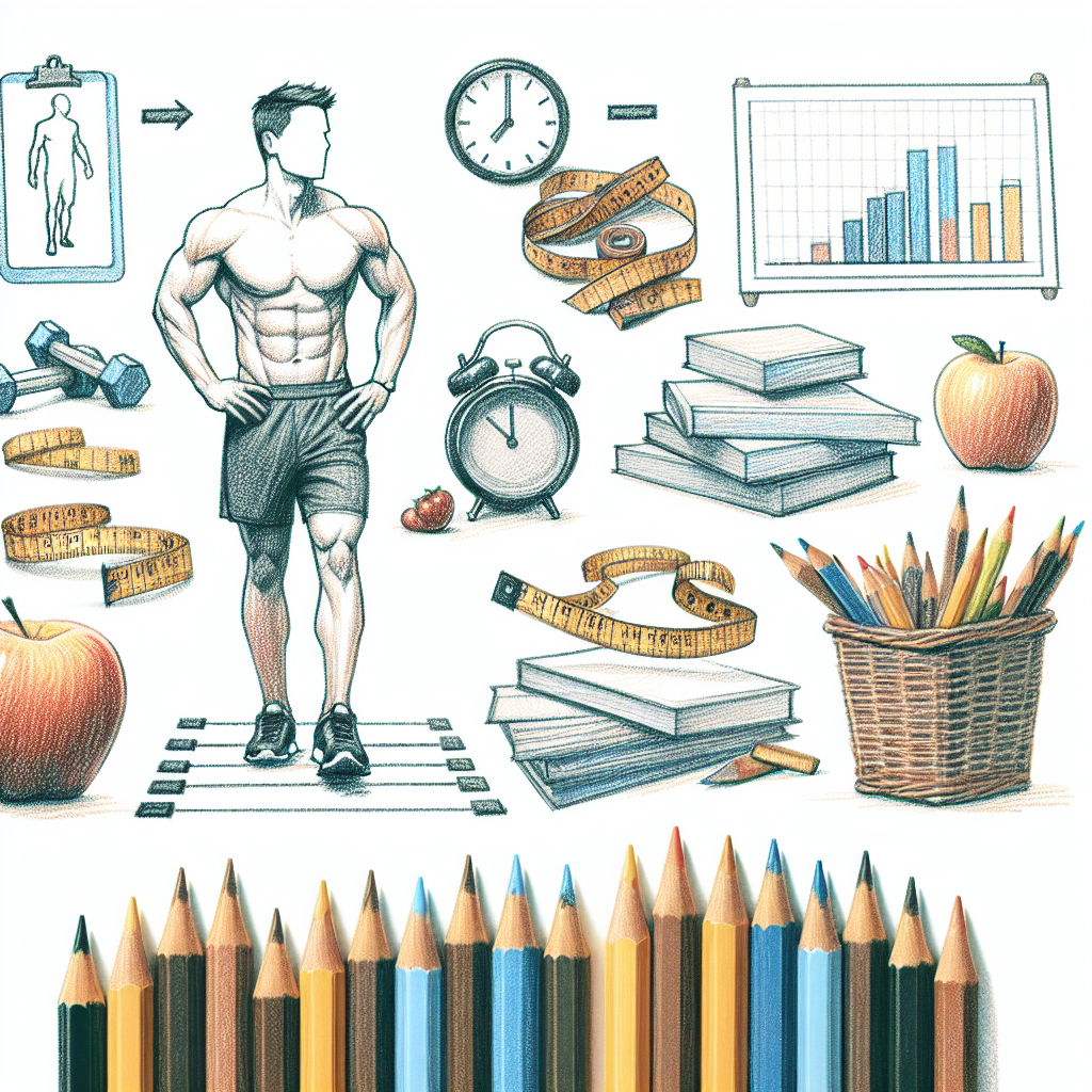 Colored-pencil illustration representing the topic: Fitness