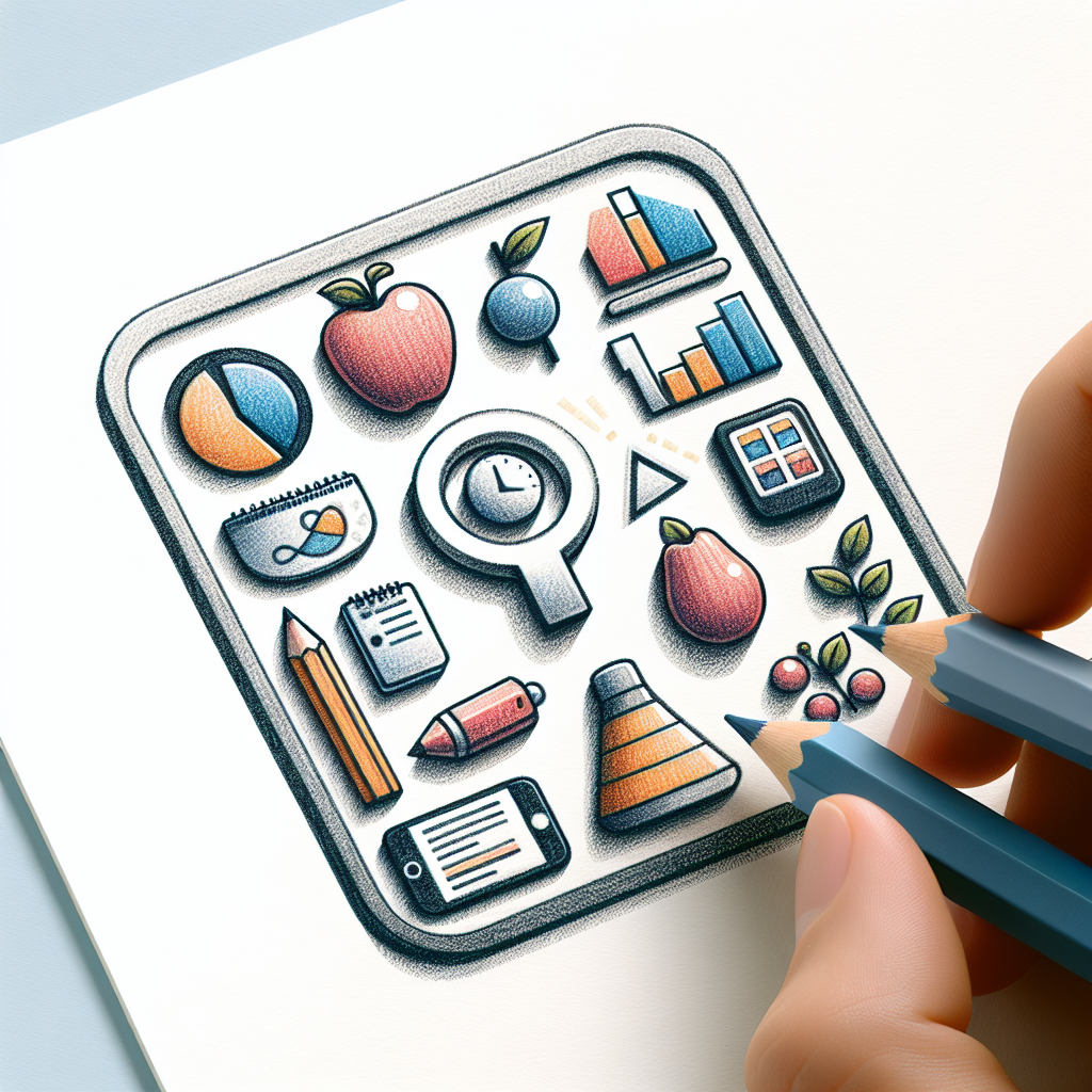 Colored-pencil illustration representing the topic: Health and Fitness