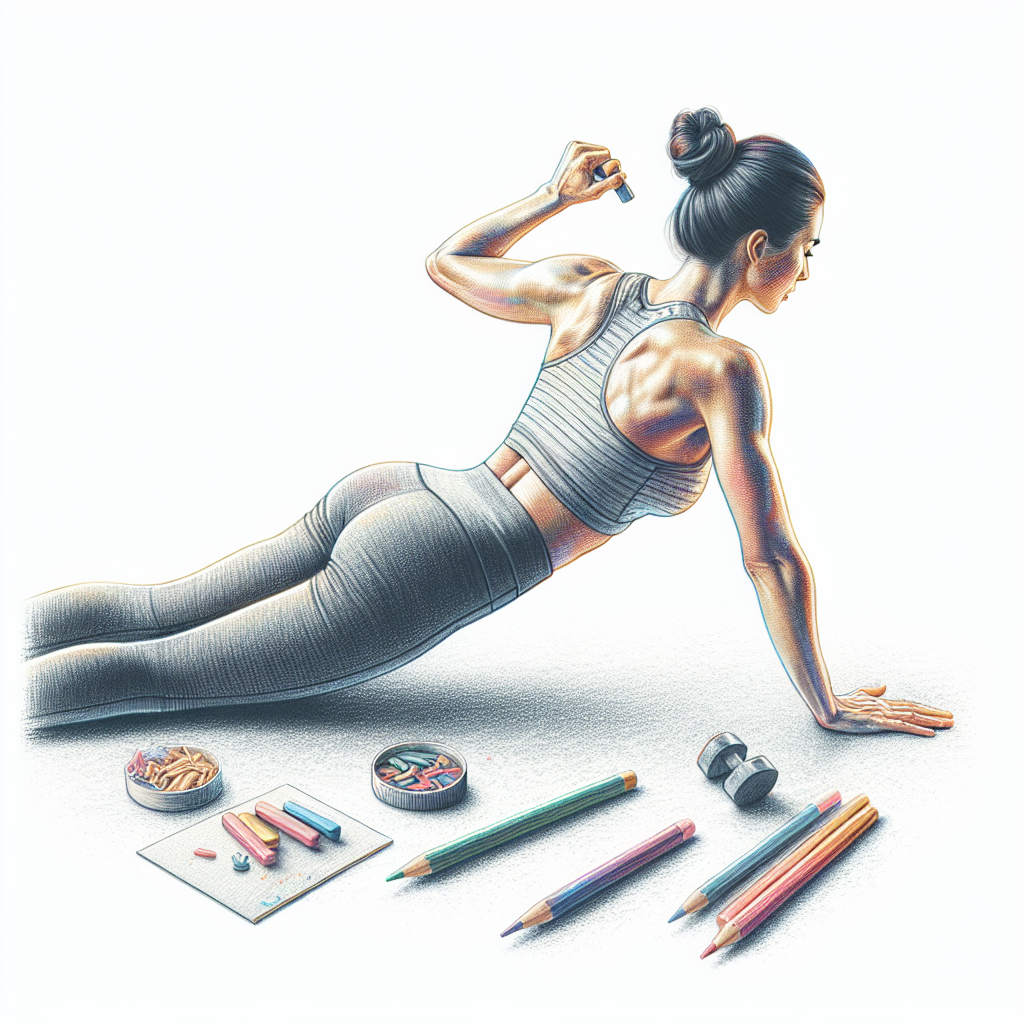 Colored-pencil illustration representing the topic: Fitness and Exercise
