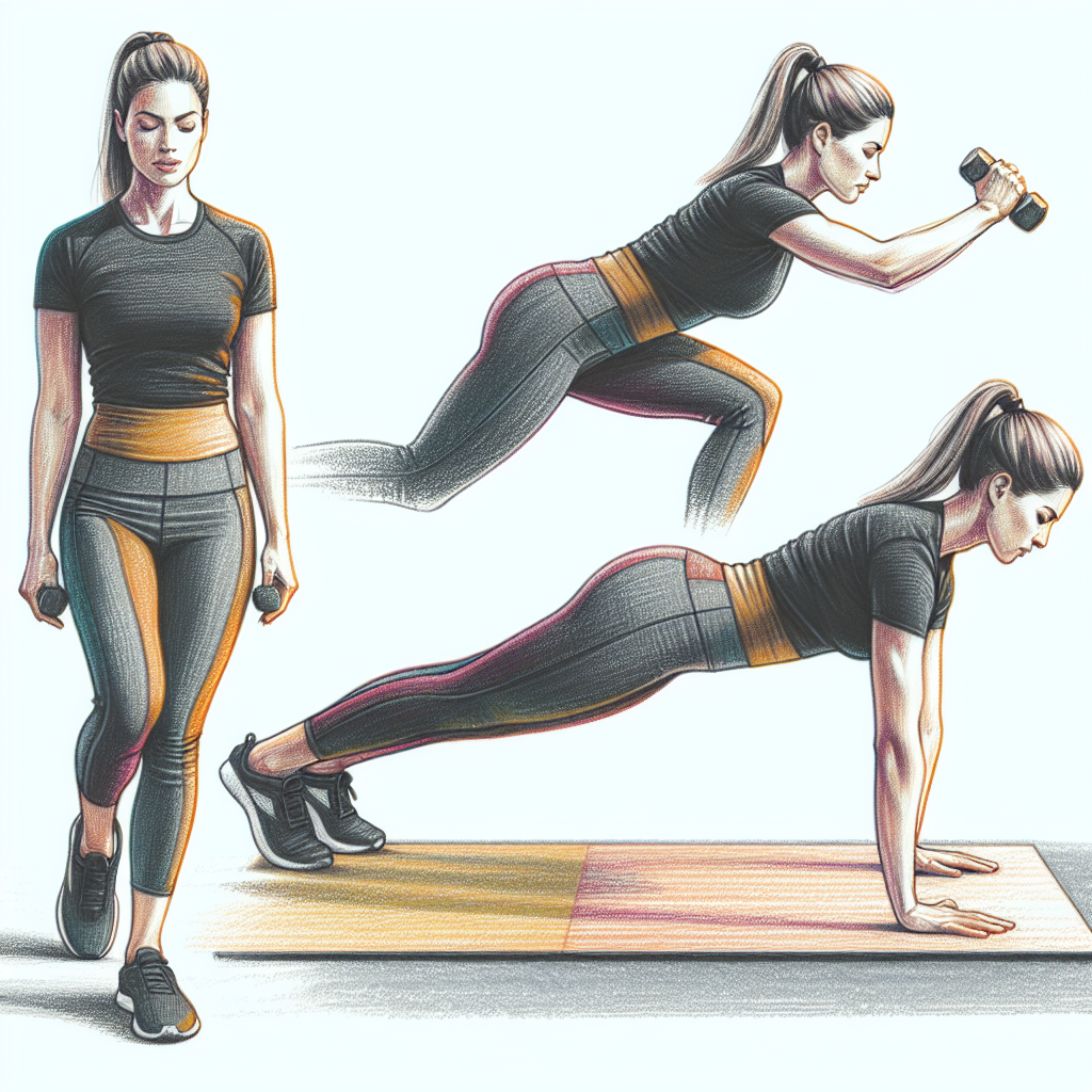 Colored-pencil illustration representing the topic: Fitness Training