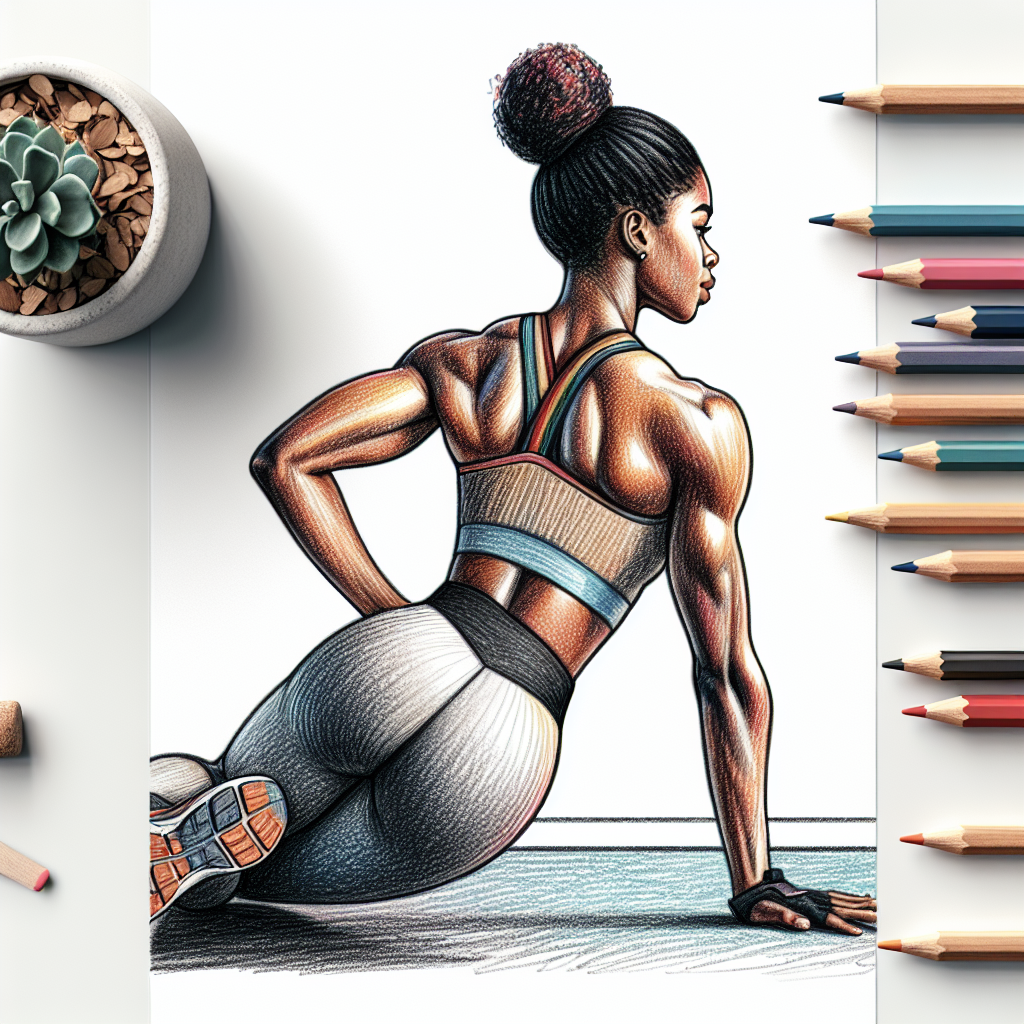 Colored-pencil illustration representing the topic: Fitness Training