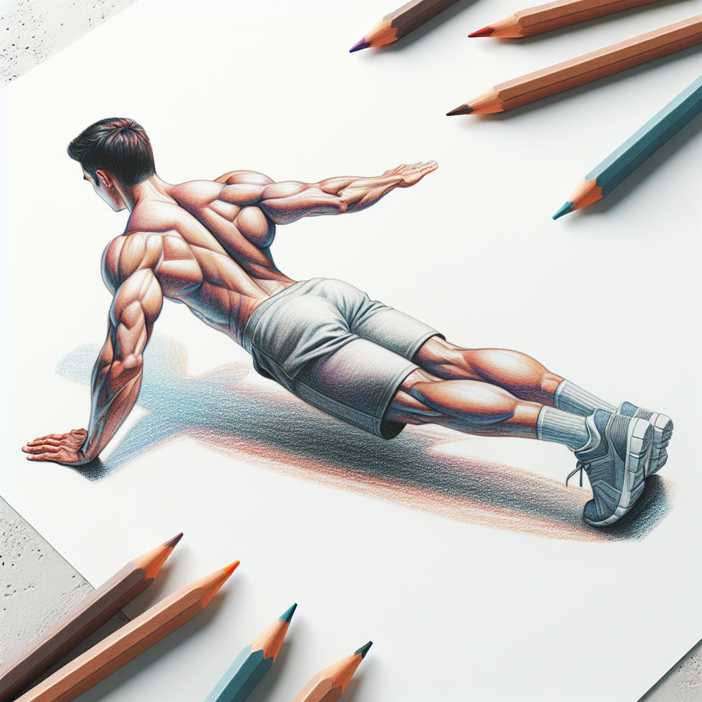 Colored-pencil illustration representing the topic: Fitness