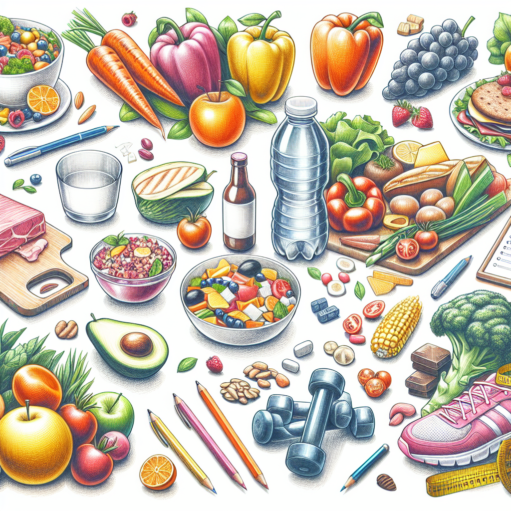 Colored-pencil illustration representing the topic: Nutrition