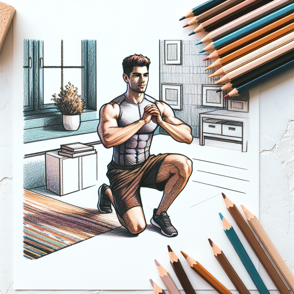 Colored-pencil illustration representing the topic: Fitness Training