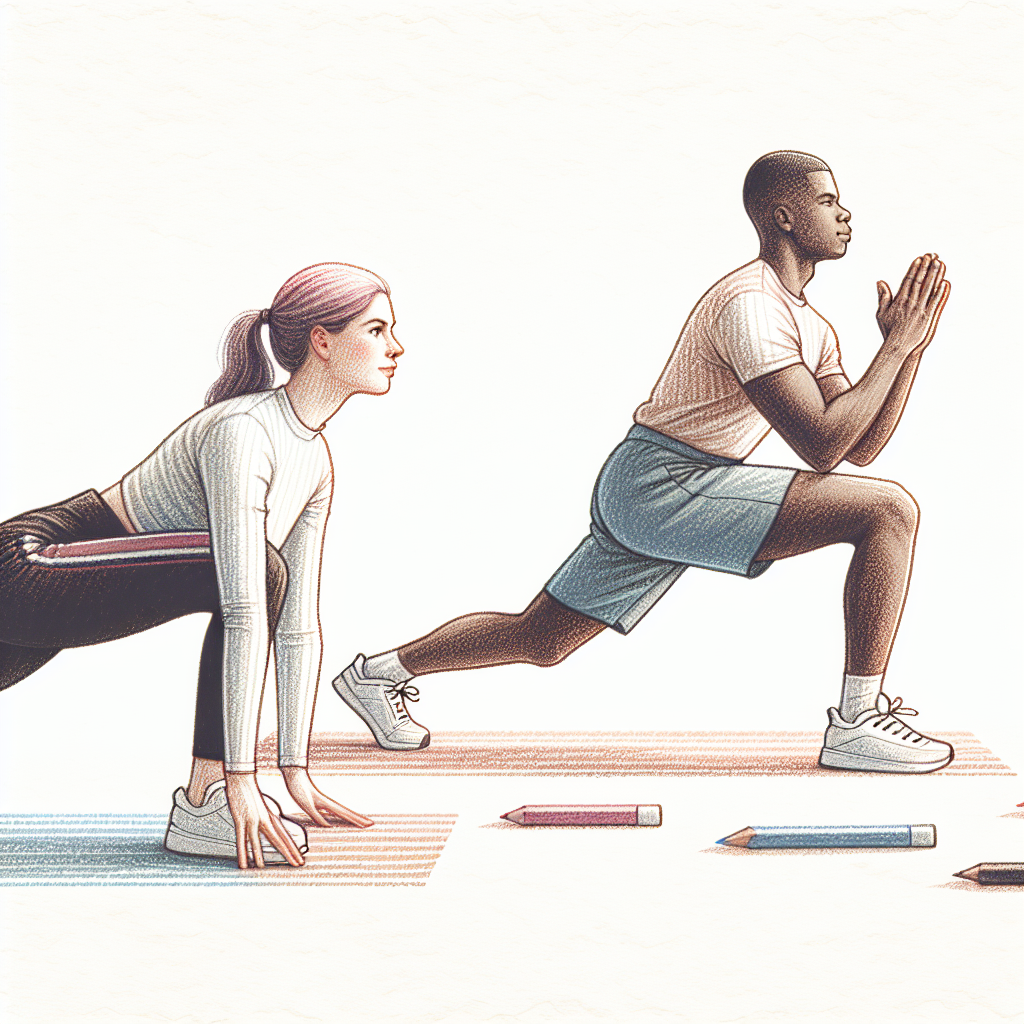 Colored-pencil illustration representing the topic: Fitness