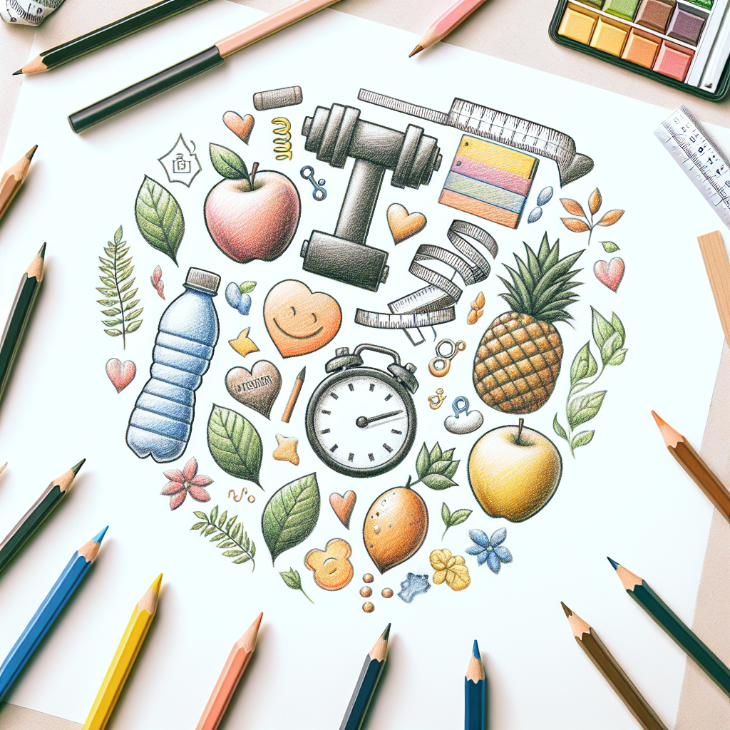 Colored-pencil illustration representing the topic: Weight Loss