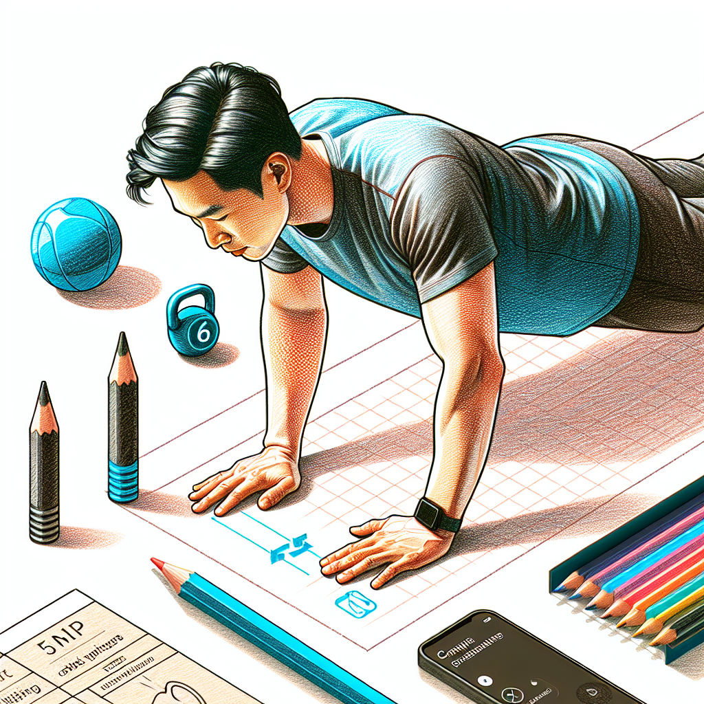Colored-pencil illustration representing the topic: Fitness