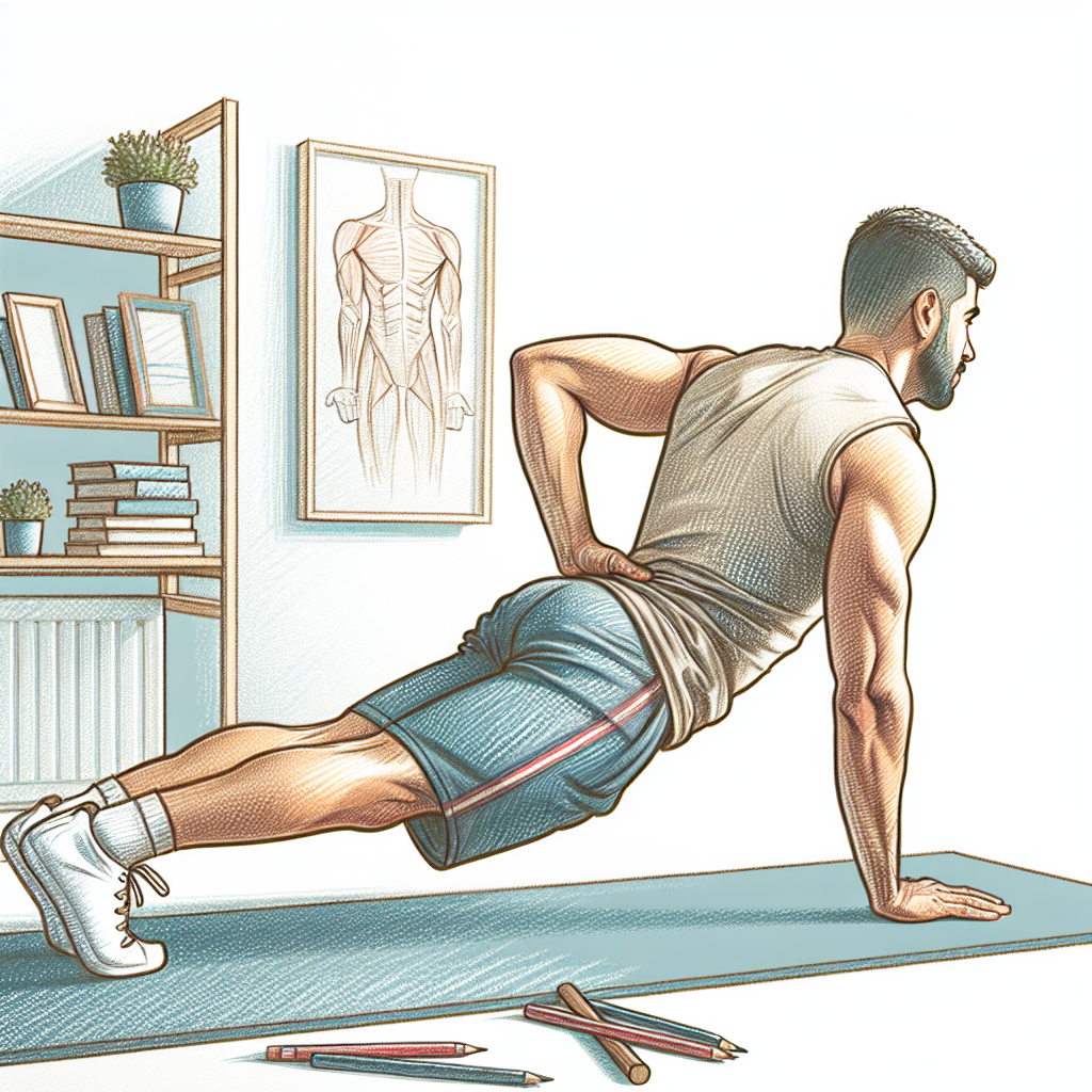 Colored-pencil illustration representing the topic: Home Workouts