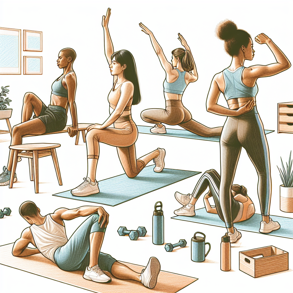 Colored-pencil illustration representing the topic: Fitness Training