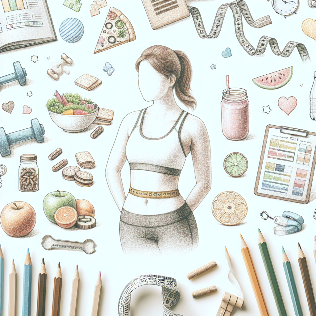 Colored-pencil illustration representing the topic: Weight Loss