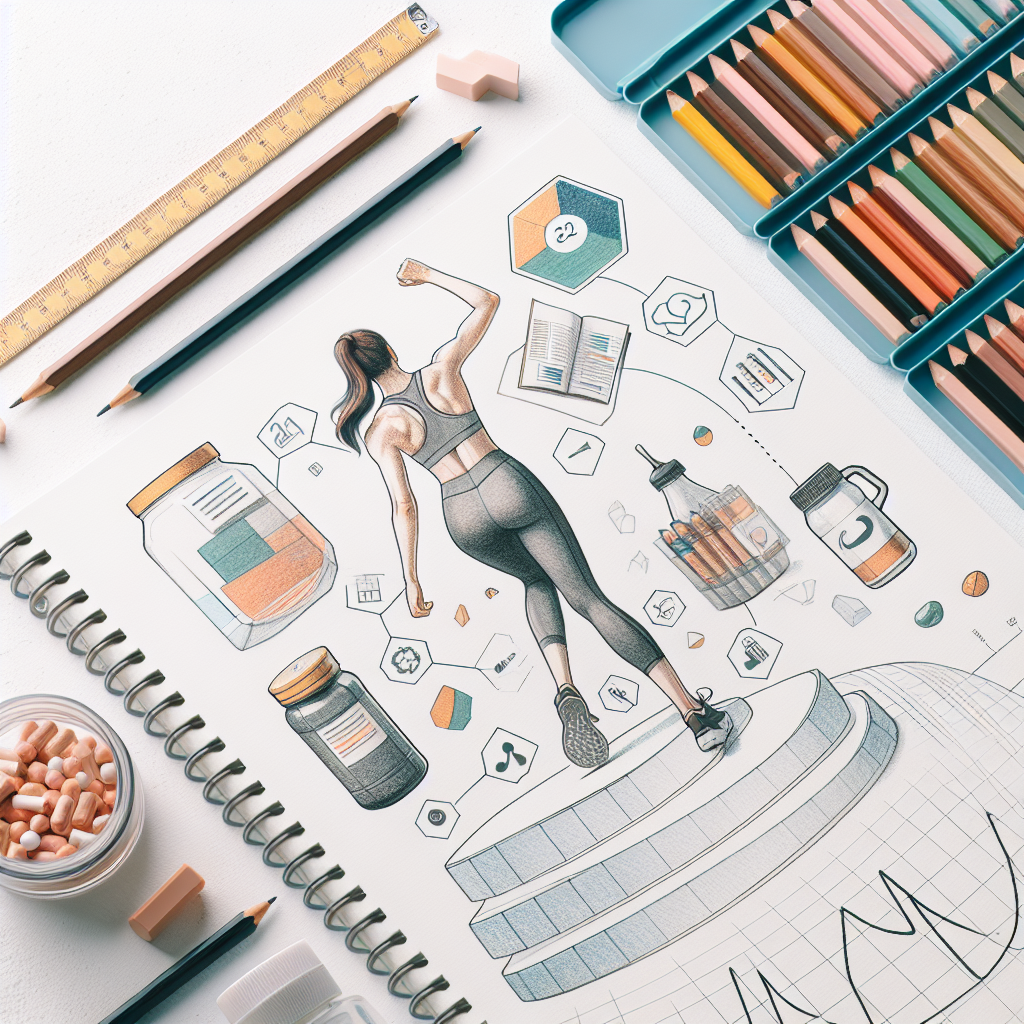 Colored-pencil illustration representing the topic: Fitness and Health