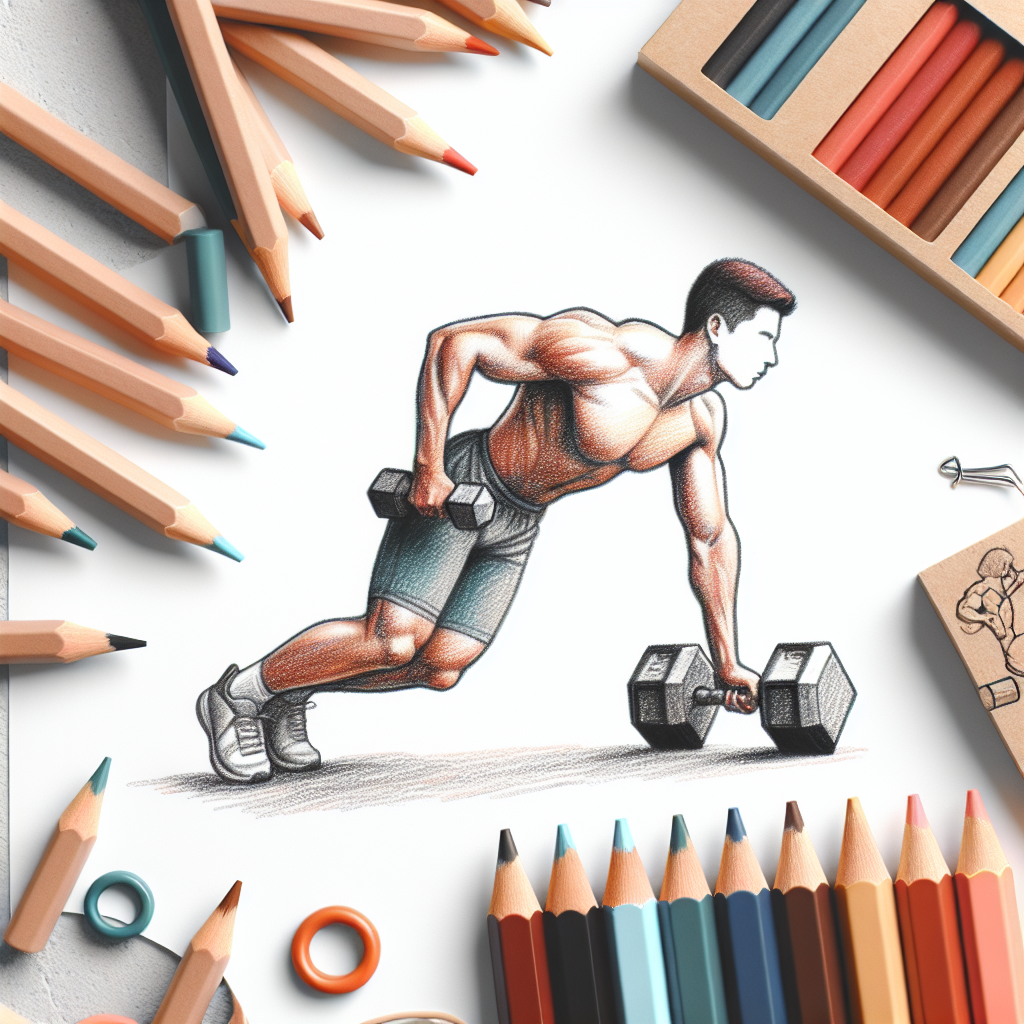 Colored-pencil illustration representing the topic: Fitness