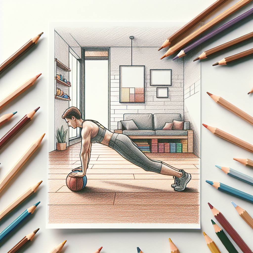 Colored-pencil illustration representing the topic: Fitness Training