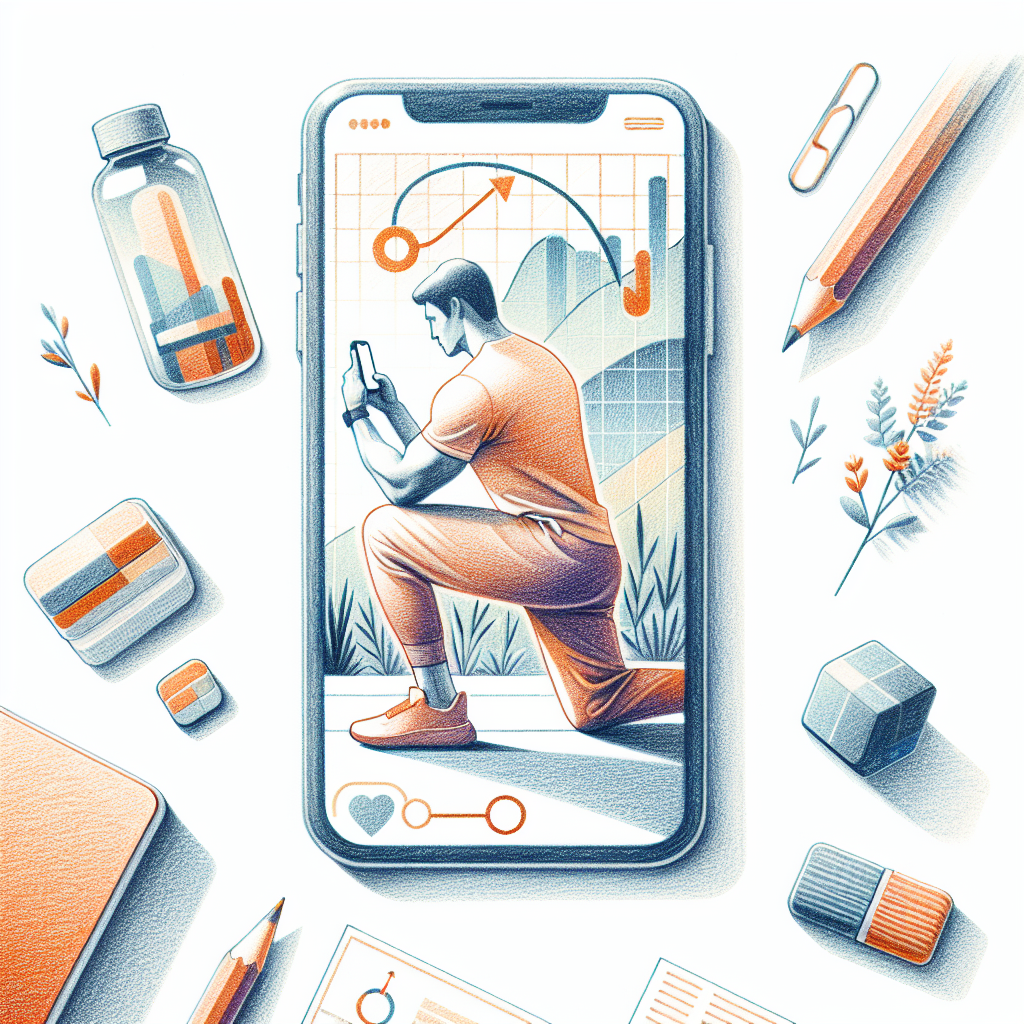 Colored-pencil illustration representing the topic: Fitness Apps
