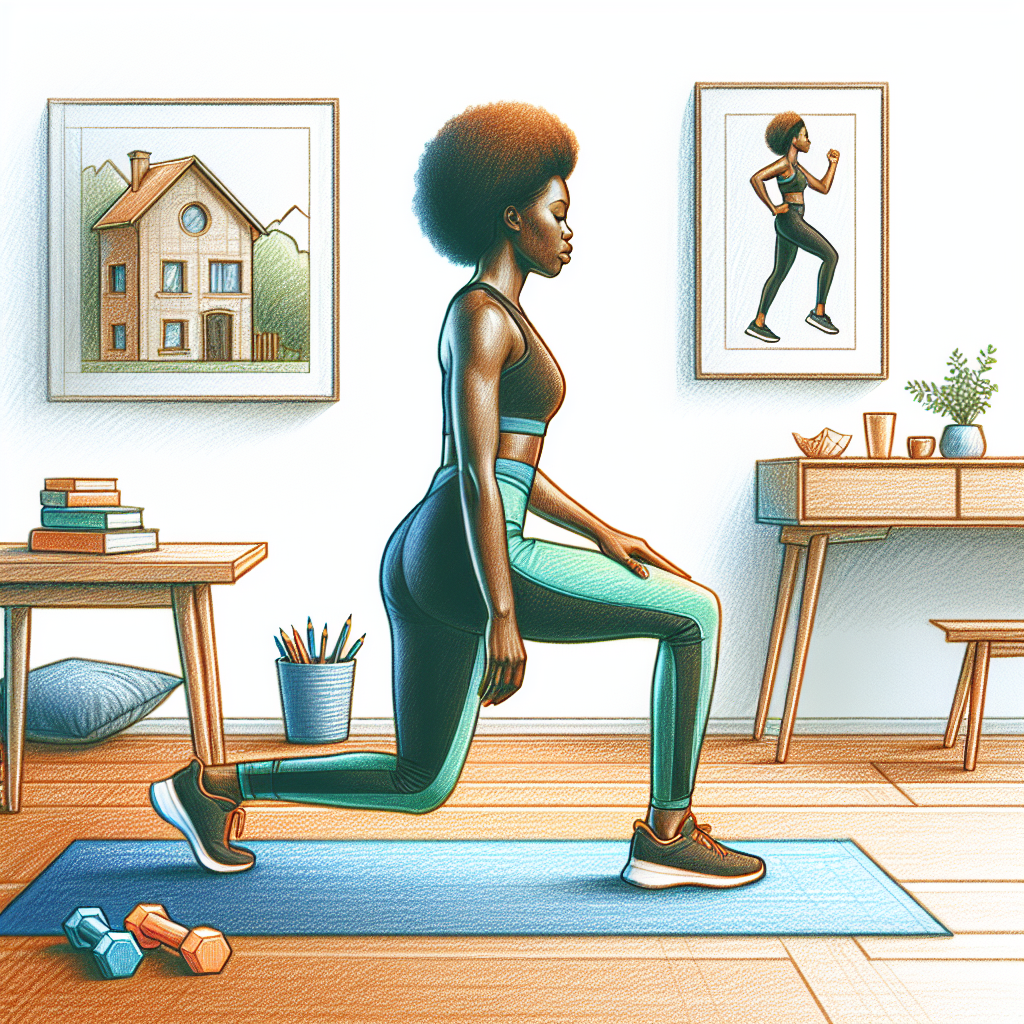 Colored-pencil illustration representing the topic: Home Workouts