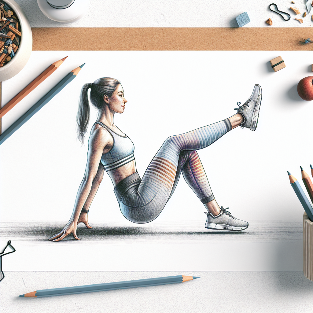Colored-pencil illustration representing the topic: Home Fitness