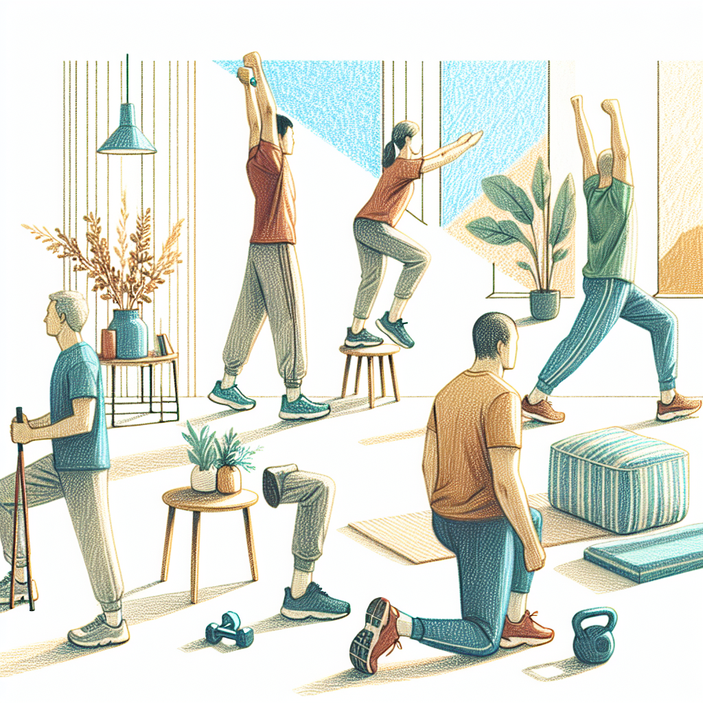 Colored-pencil illustration representing the topic: Fitness Training