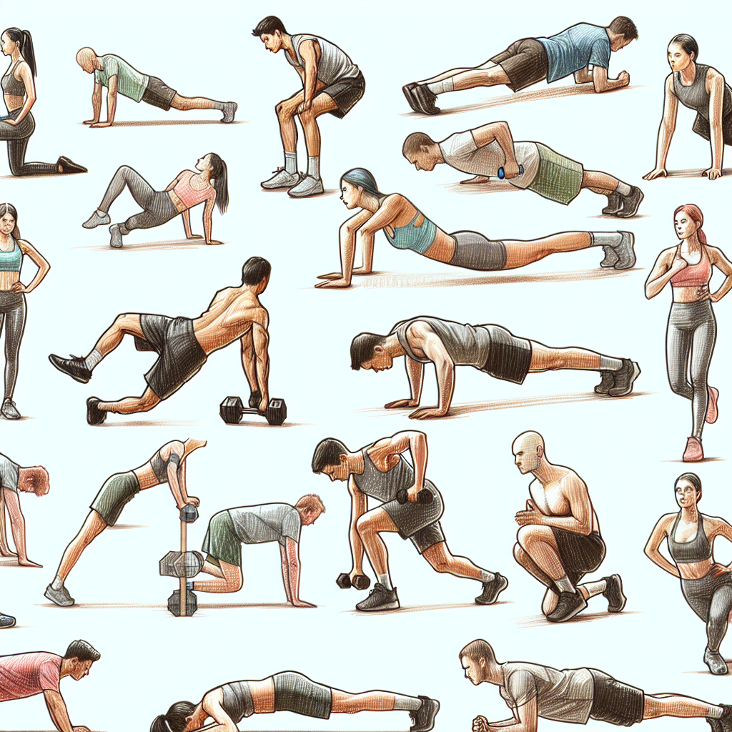 Colored-pencil illustration representing the topic: Fitness Training