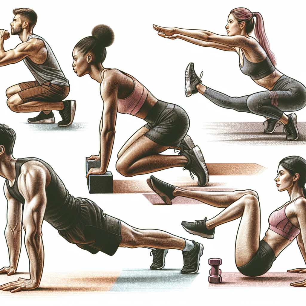 Colored-pencil illustration representing the topic: Fitness Training