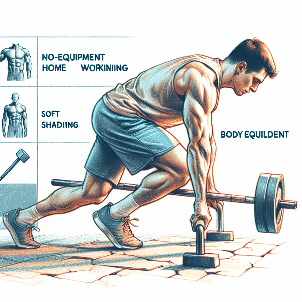 Colored-pencil illustration representing the topic: Home Workouts