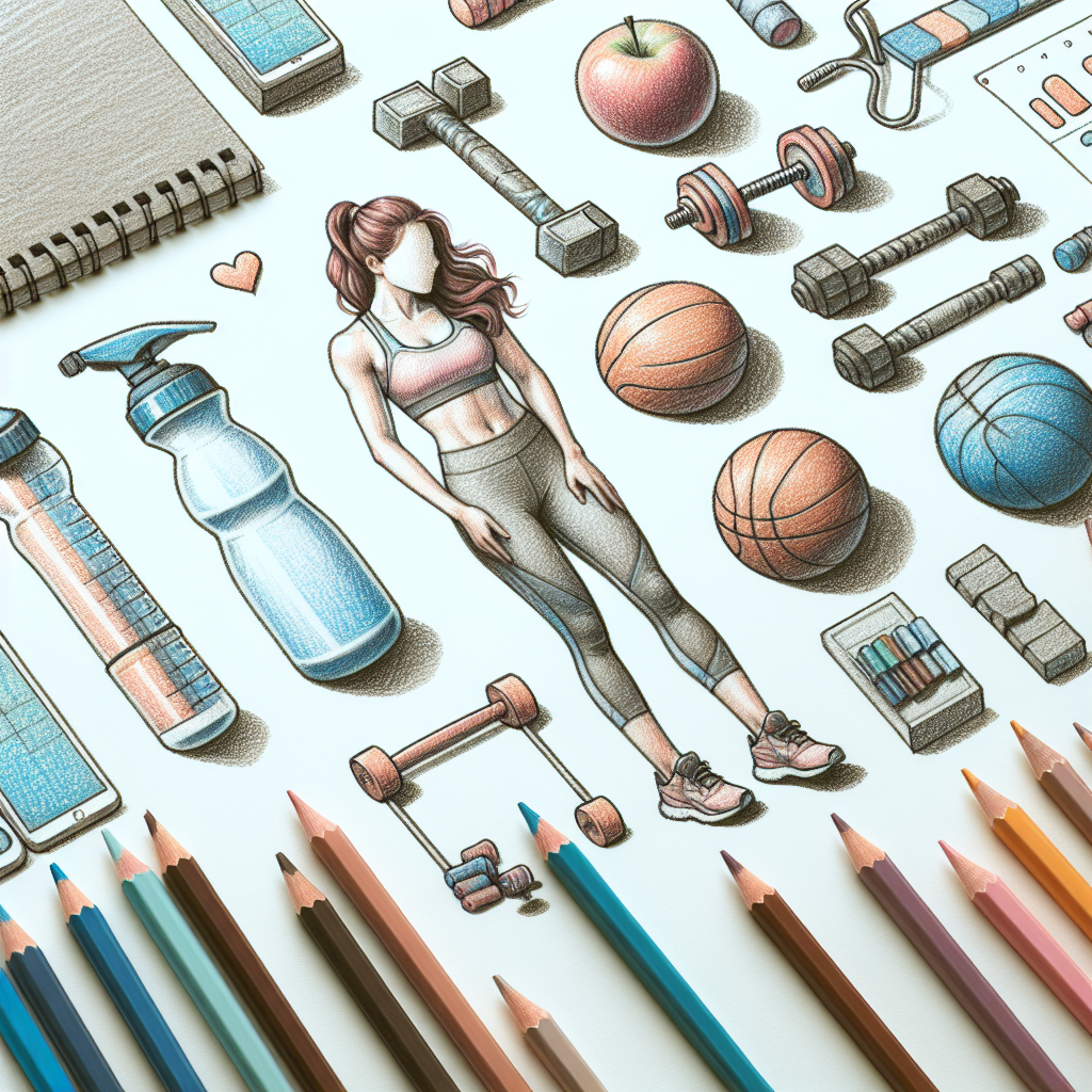 Colored-pencil illustration representing the topic: Fitness and Health