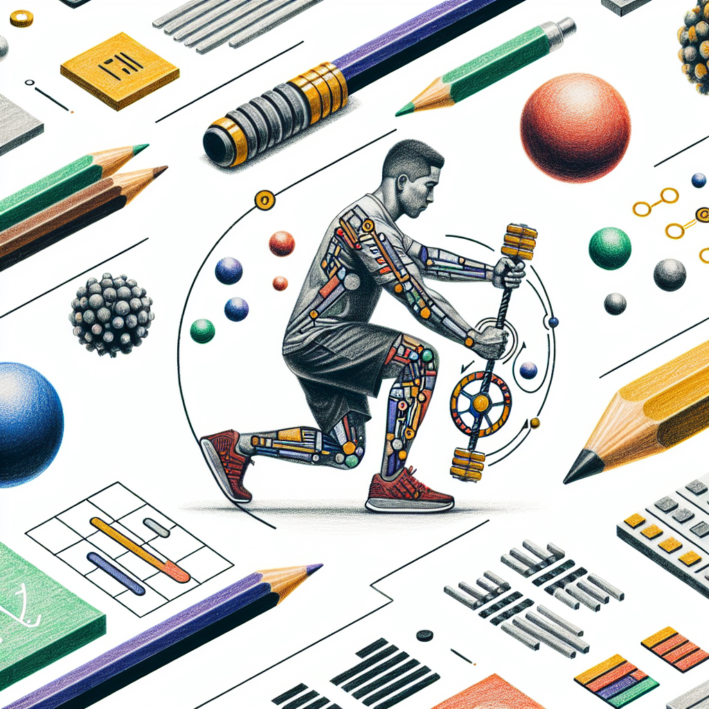 Colored-pencil illustration representing the topic: Fitness Training